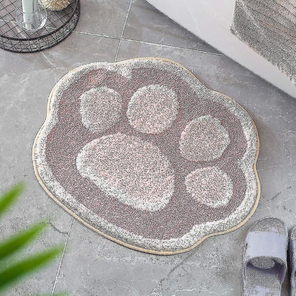 19,6" X 24,4" Cat Paw kylpymatto Kylpyhuonematto Kylpymatto Liukumaton Pehmeä Suihkumatto Pehmeä mikrokuituliina vettä imevät Paksut Shaggy Lattiamatot, Konepesu