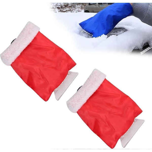 Magisk isskrapa för bil, bilhandskar med isskrapa för vindruta, vindruteskrapa, snöskrapa för bil med handskar (Färg: 2 stycken-c)