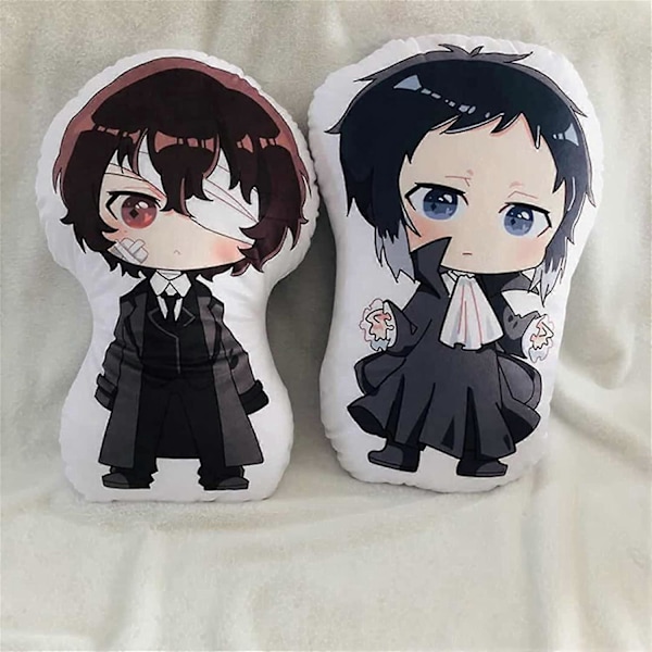 Bungo Stray Dogs Plysjpute, Dazai Osamu Plysjdyr Fylt Putepute Dukkeleker Gaver 45 cm