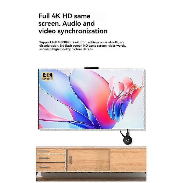2.4G/5G 4K Dual Band Näyttövastaanotin Langaton HDMI-yhteensopiva TV-näytön jakotikku Dongle Adapte Edition 2