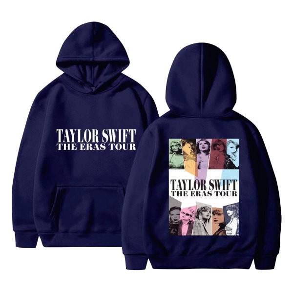 2024 eurooppalainen ja amerikkalainen laulaja Taylor uusi muoti taylor swift yksinkertainen printed eurooppalainen ja amerikkalainen miesten ja naisten hupullinen collegepaita navy blue L