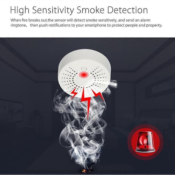 Intelligent WiFi Rökdetektor Sensor Hemautomation Rörelselarmsystem