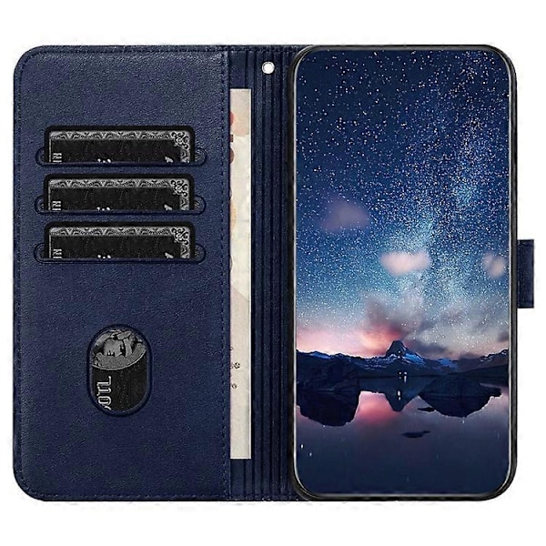 Kompatibelt Skal Plånbok Ställ PU Läder Telefonskydd för Samsung Galaxy A52 5G / 4G / A52s 5G Blue