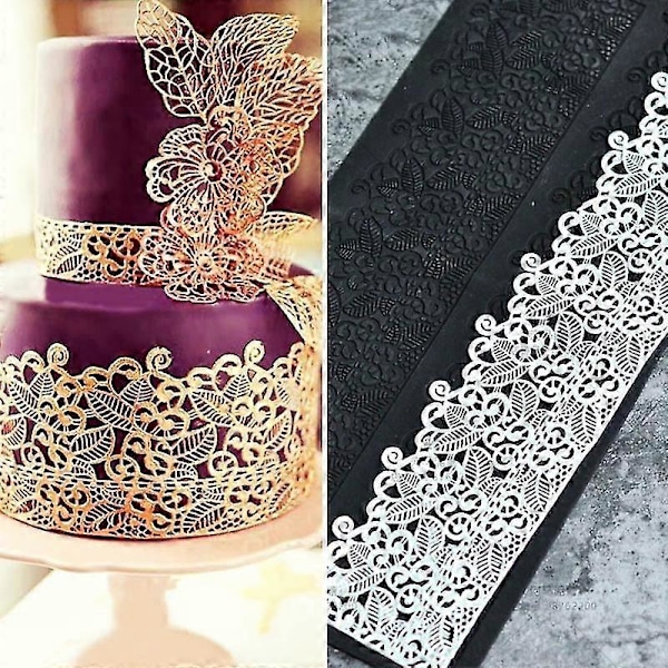 Leivontamuotti Joustava DIY Elintarvikelaatuinen Tarttumaton Fondanttikakun Koristelu Pitsimuotti Keittiötarvikkeet