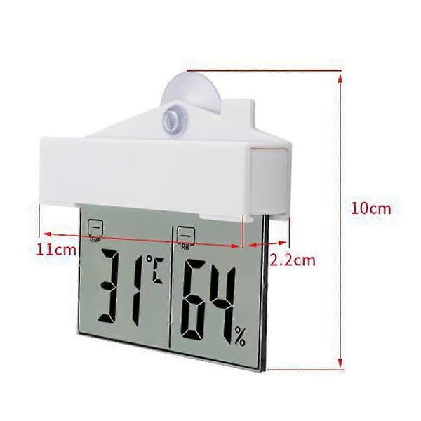 Avtakbart feste & Registrerer Min/maks Temp & Auto Reset Digitalt Vindus Termometer VVX