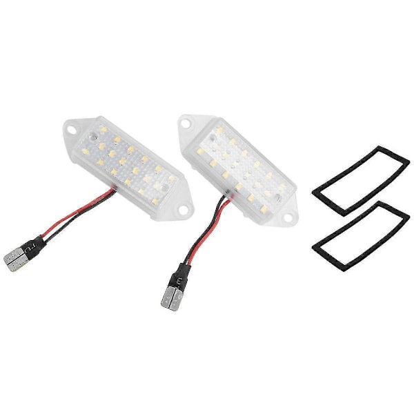 2 stk. feilfrie LED-skiltlys 18SMD hvite LED-nummerskiltlys for X 2003-2017