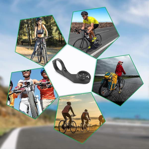 Cykelcomputerfäste, Frammonterat cykelcomputerfäste kompatibelt med Garmin, Wahoo, XOSS Cykelcomputer, Framfäste Plast Cykelcomputerfäste Adap