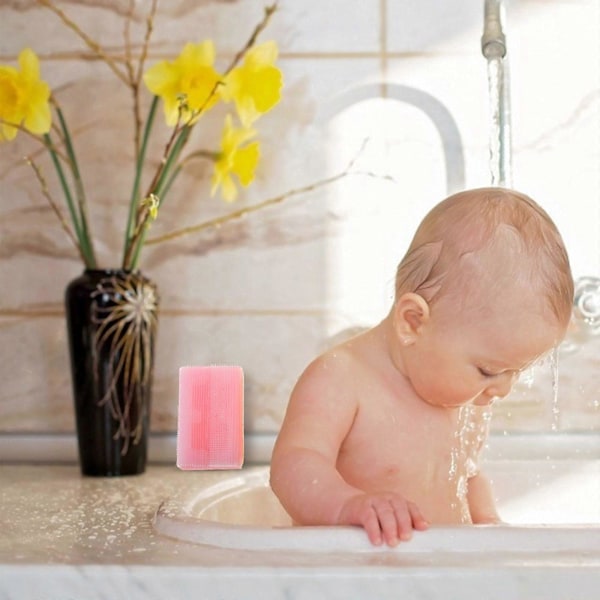 2 stk. Baby Badebørste Svamp Massagebørste Baby Sensorisk Børste Sensorisk Træningsbørste