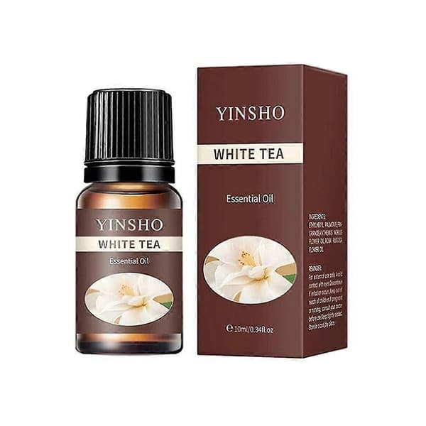 10 ml aromaterapi eterisk olje oljeløselig diffusor vokslys A4I1 white tea 10ml