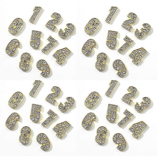 Nummerneglpynt Nummerpynt Legering Negl Strass Negl Steiner for Kvinner Negl DIY Kunst