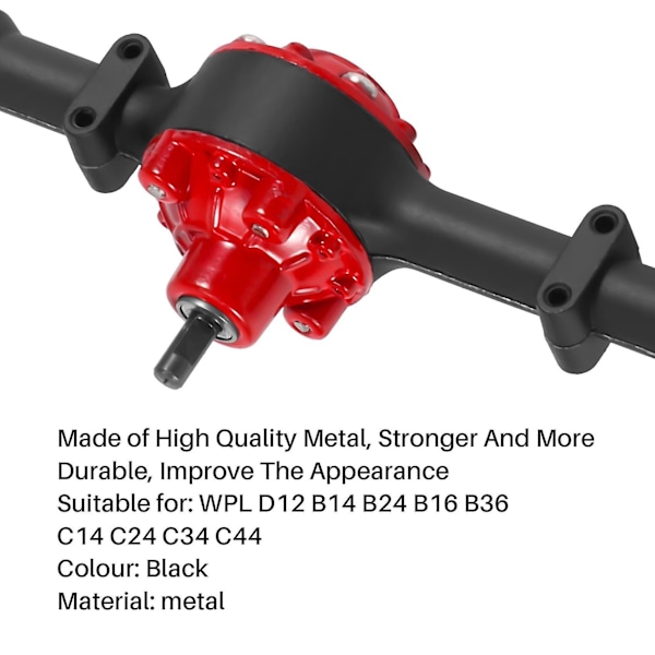 1 Sett Metall Bakaksel med Stålgear For D12 B14 B24 B16 B36 C14 C24 C34 C44 Rc Bil Oppgradering