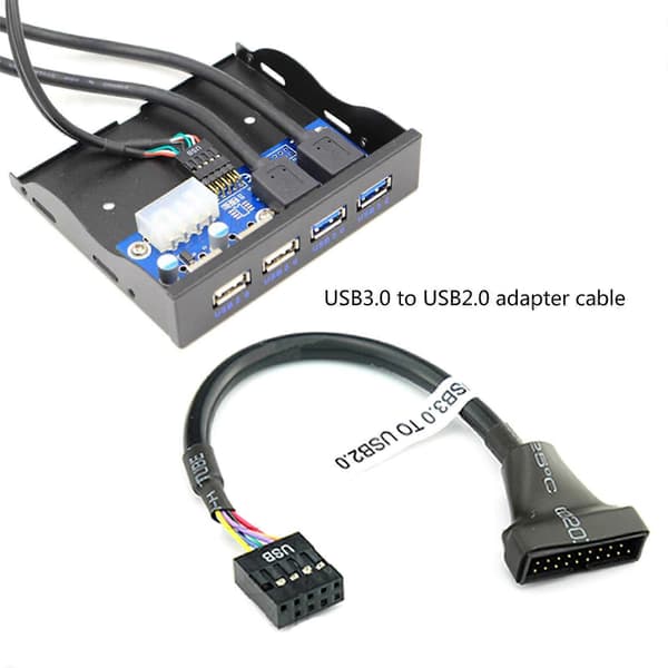 1-Pack USB 3.0 till USB 2.0 Adapterkabel Datormoderkort Kabelanslutningar