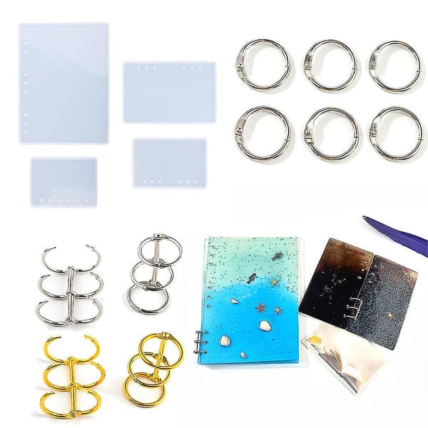 Notesbog Epoxy Resin Form Dagbog Notesblok Silikoneform DIY Håndværk Journal Planner Agenda Organizer Notesbog Støbning-fg