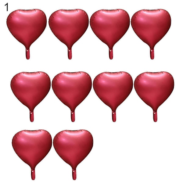 10 stk. Ballon Ornament Dekorativ Attraktiv Aluminiumfolie Hjerte/Femtakket Stjerneform Ballon Sæt