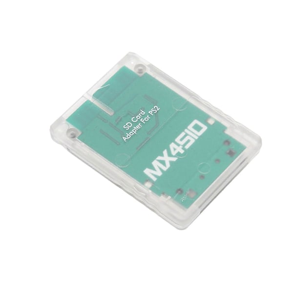 Lagringskortadapter Transparent Plug and Play Profesjonell Spillkonsoll Minnekortleser for PS2 Hvit