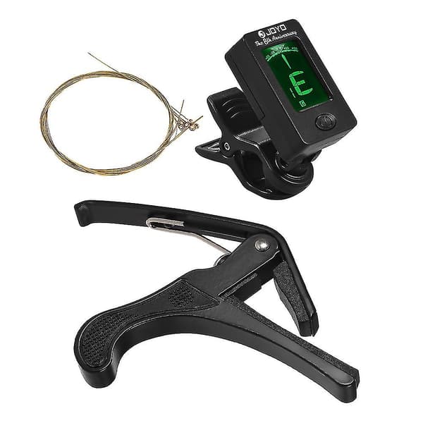 Gitarrverktygssats Inklusive Digital Gitarrstämmare Gitarr Capo Akustisk Gitarrsträngar Set För Nybörjare Stränginstrument Delar Tillbehör