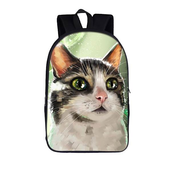 Funny Space Cat Unicorn ryggsekk Laser Cat Kitty Dagsekk Barn Skolevesker for tenåringer Jenter Skoleryggsekker Barn Bokveske style 10