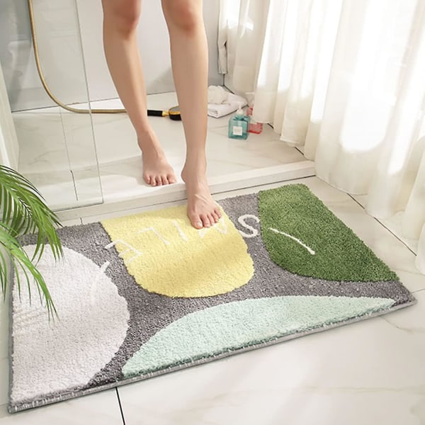 Tflycq Suihkumatto Kylpymatto Söpö Sarjakuva Design Suihkumatto Liukumaton Kestävä Villa Imukykyinen Kylpymatto Puolipyöreä Ovimatto Villamatto | Colorfu