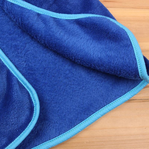 Barn Pojke Flicka Huva Fleece Morgonrock Nattkläder Pyjamas Lake Blue 110