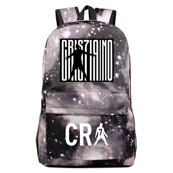 Fotboll CR7 Ronaldo Printing Barn Student Skolväska Ungdomsryggsäck Utomhus Resväska Datorväska style 2
