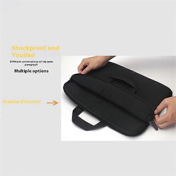 Bærbar Laptopveske Støtsikker Datamaskinveske for 15.6-tommers Notebook Grey