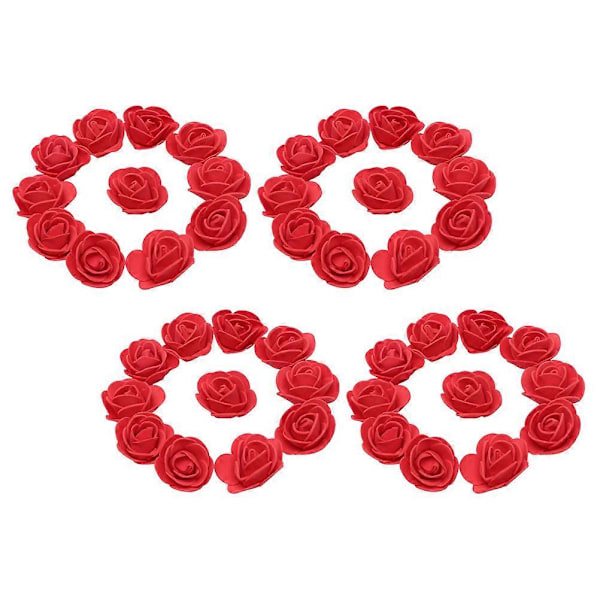 Kunstig Rose Blomsterhoved Dekorativ Bryllup Falsk Skum Rundt Realistisk Design 50 Sæt