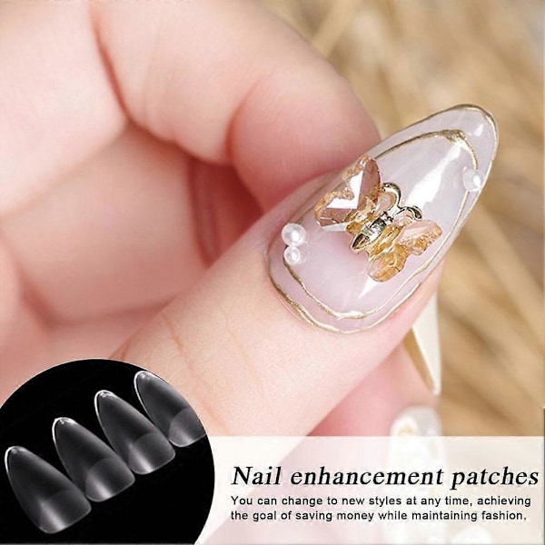Bärbar Klar Nagelkonst Tipp Falsk Lösnagel Patch DIY Manikyr