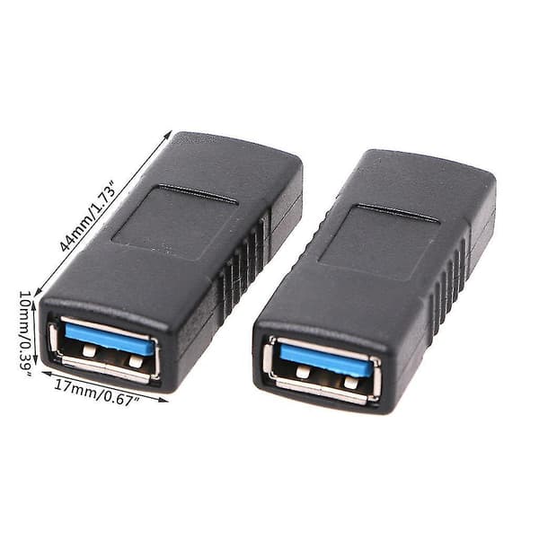 2 st USB 3.0 Typ A Hon till Hon Adapter Koppling Könsändrare Kontakt
