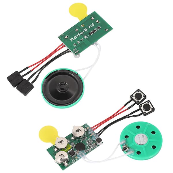 DIY Grattiskort Chip 120 Sekunder Inspelningsbar Röstljud Chip Modul (Knappversion Spela En Gång)