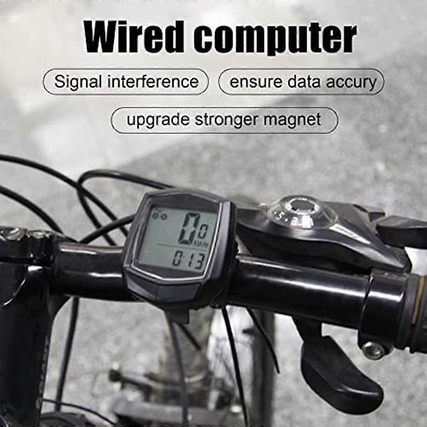 RiToEasysports Cykelcomputer SD 581 Kablet Cykelkilometertæller Cykelcomputer Passer til de fleste cykler Elektrisk cykelmodifikationstilbehør