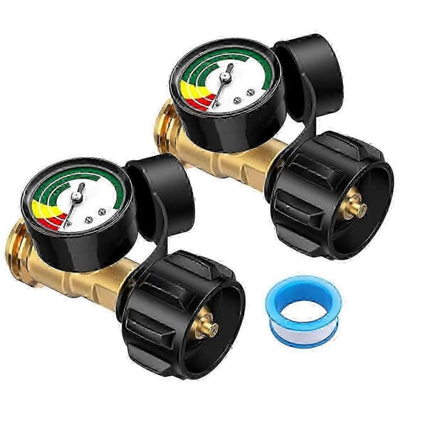 2-pack Propantankmätare Nivåindikator, Propanmätare, Propangas Tryckmätare Propanvärmare, Eldstad, Grill