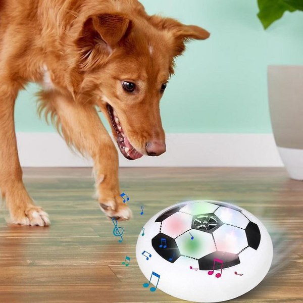 Hover Fotboll Barnleksaker Aktiv glidskiva Hoverball Fjärrkontroll Flytande fotboll med LED-lampor Hundträningsleksaker with light