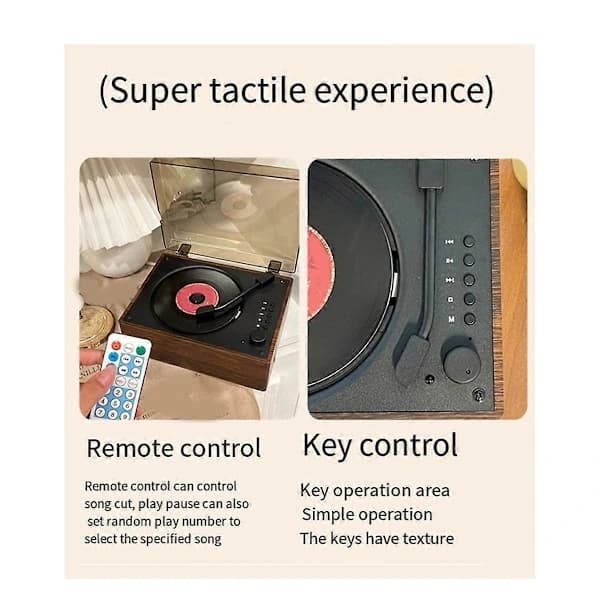 Retro CD-afspiller, genopladelig, understøtter CD, Bluetooth, USB og 3,5 mm AUX-grænseflader, bærbar CD.