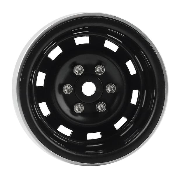 4 stk. 1,9 tommer Metal Beadlock Fælghub til 1/10 Rc Crawler Bil Sort