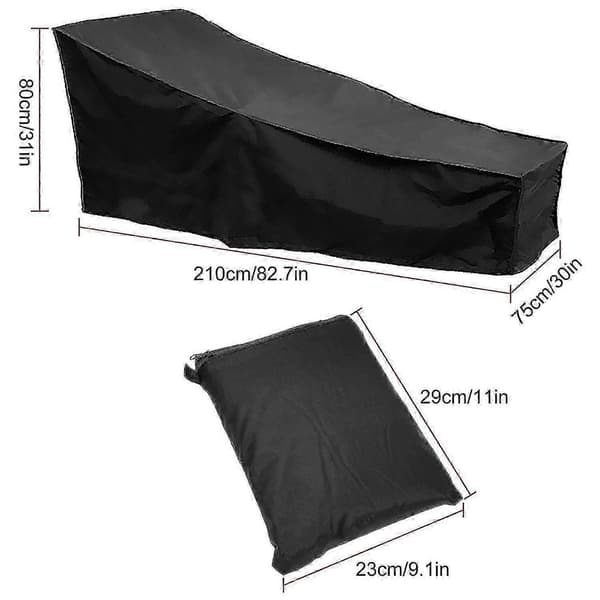 Solstolsskydd för Trädgård, 210d Polyester Dammtätt Hopfällbart Solstolsskydd FP