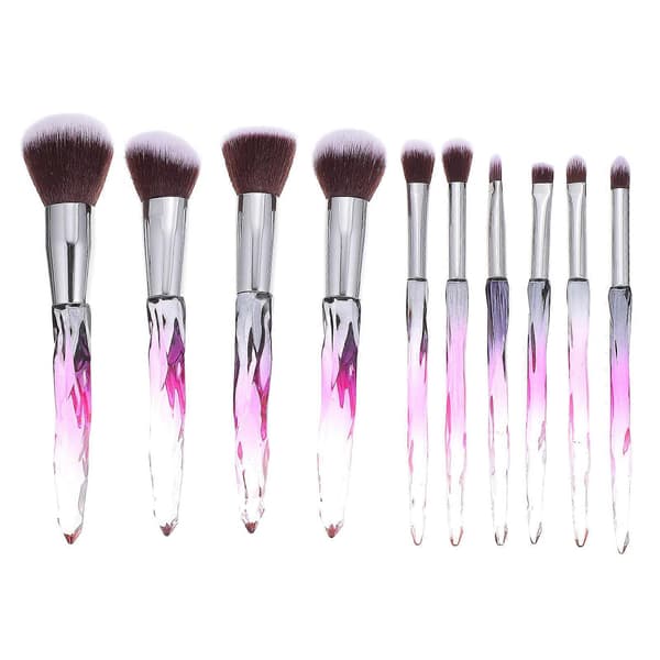 Makeup Børstesæt Professionelt Makeup Kit Til Kvinder Daglig Brug Lilla Gradient 10 stk. Blending