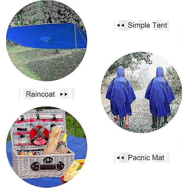 Regnponcho Cykel Vattentät, Poncho Regn Med Huva, Ripstop Andningsbar Gåva