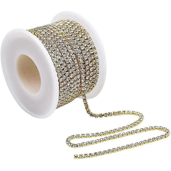 Strass-ketju strassikynsillä, 10 m 2,8 mm kristalli strassitimanttiketju