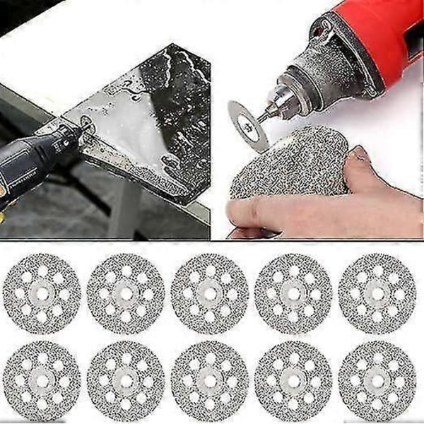 20 stk. 22 mm diamantskæreskive, 4 stk. dorn, værktøj, mini diamantskæreskiver med dorn