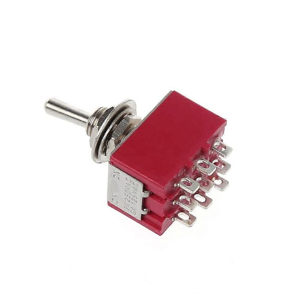 Mini 6mm MTS-302 vippekontakt 9 ben 2 positioner TIL/TIL 5A/125VAC 2A/250VAC