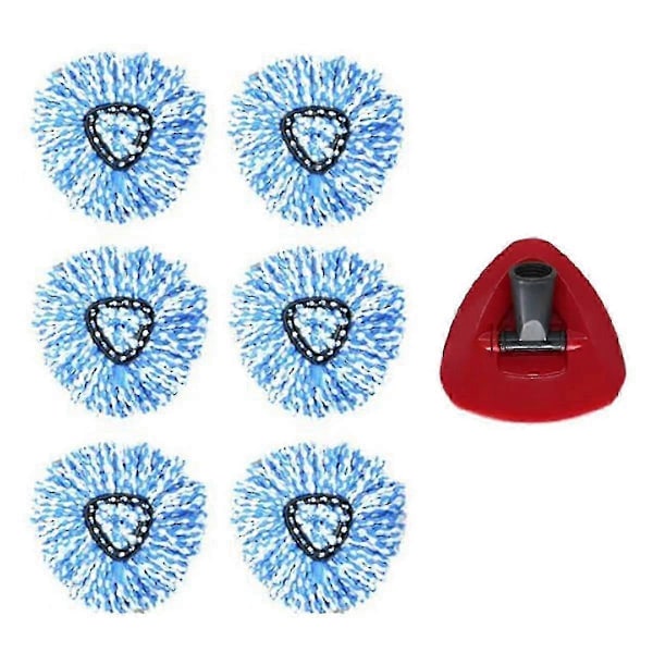 Mopin Vaihto-osa yhteensopiva O Rinse Clean Microfiber 2-säiliöjärjestelmän kanssa, Vaihda pyörivällä moppipohjalla