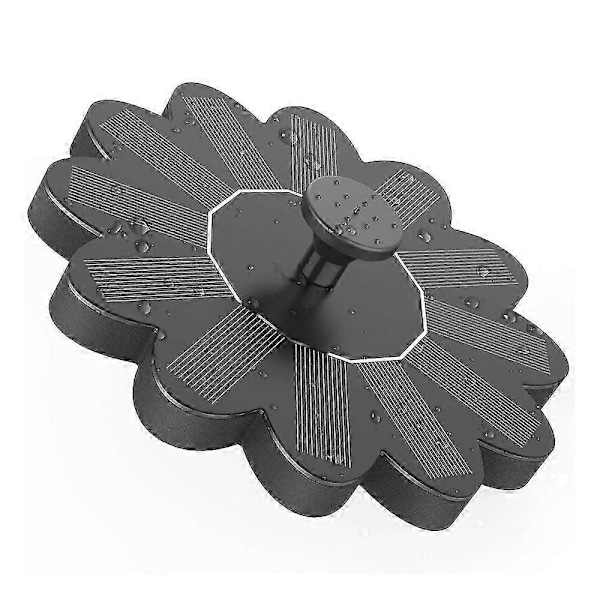 Solcellsdriven fontän, Otutun solcellsdriven dammpump med 1,5 W solpanel, flytande solcellsfontänpump med 4 fontänstilar för minidamm, trädgård