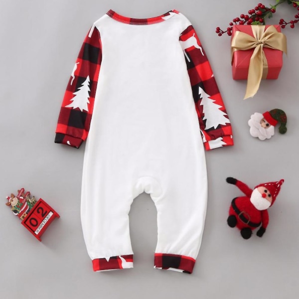 Jul familj matchande pläd pyjamas Set Älg Print Jul hem kläder Baby 8-10 Years