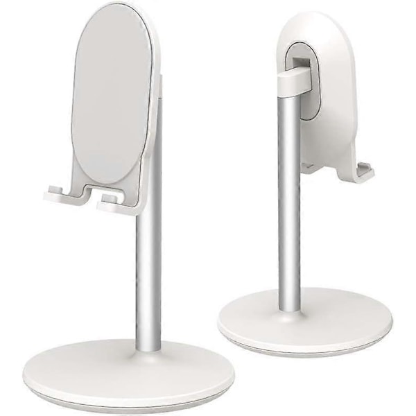 Bright Stone Telefonstativ for Skrivebord, Justerbart Nettbrettstativ Telefonholder for Skrivebord, Kompatibelt med 4\"-12.9\" Telefoner/Nettbrett/iPhone/iPad/Switch (Hvit)