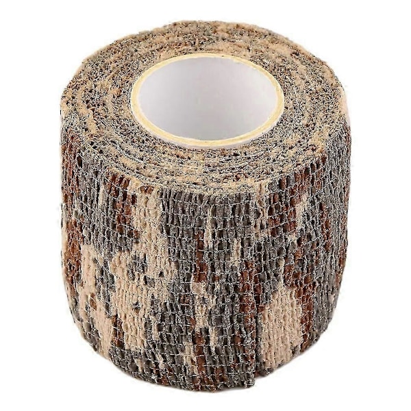 Urheiluteippi Camouflage-nauha, uudelleenkäytettävä itseliimautuva metsästyskiväärin kangasteippi ulkoiluun, retkeilyyn (Aavikkokuviointi)