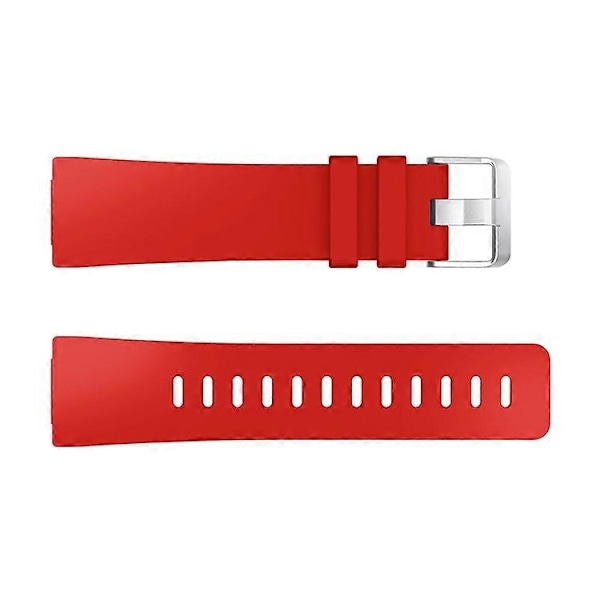 Silikoninen älykellon ranneke [Suuri koko] Yhteensopiva Fitbit Versa Lite/Versa/Versa 2 -kellojen kanssa Red