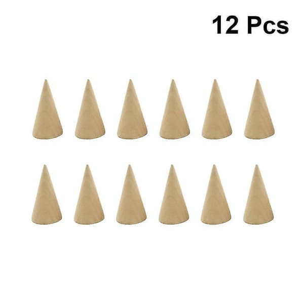 12 stk. Ring Display Stand Træ Ring Stand Ring Display Rack Smykker Ring Beslag