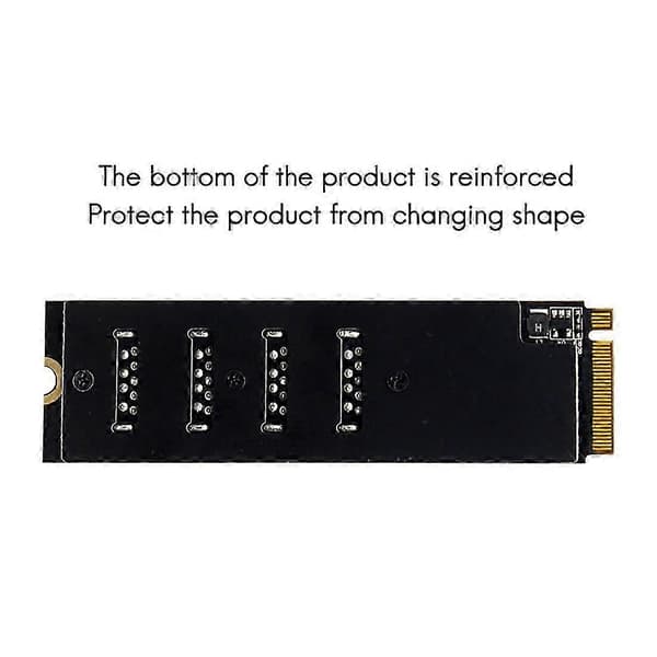 M.2 USB-adapter M.2 M-Key til 4-ports PCI-E X1 USB3.0 grafisk forlængerkabel ASM1184 Mining-kort til