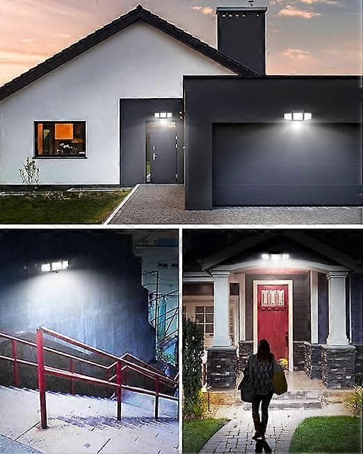 Solcelledrevet utendørslys, 72 LED solcellelampe utendørs med bevegelsessensor