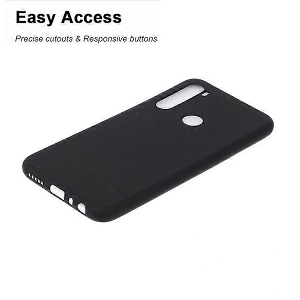 Blødt frostet TPU-cover kompatibelt med Xiaomi Redmi Note 8 Black